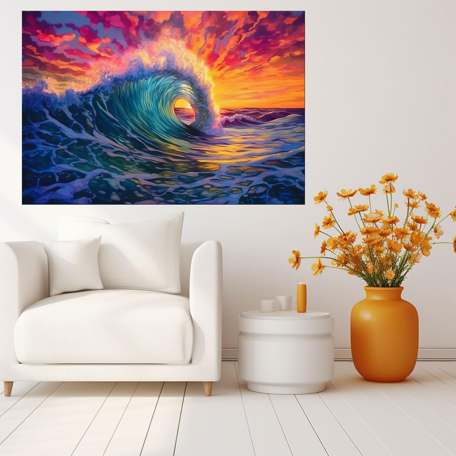 Amazon.co.jp: CcacHe 海の風景 はじめての絵画 キャンバス